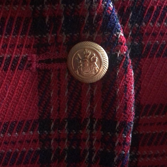Pendleton tartan red plaid: 100% virgin wool vest - Picture 1 of 6